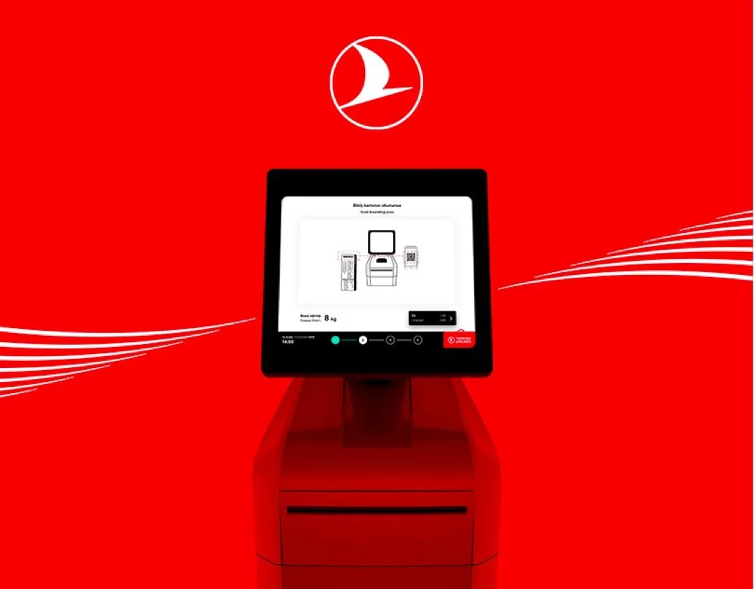 Turkish Airlines self bag drop kiosk